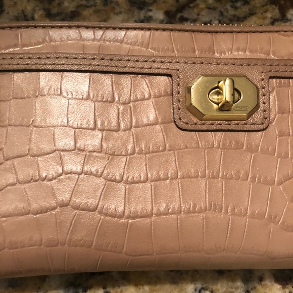 Coach Handbags - Coach Crocodile- embossed wallet